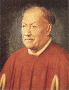 EYCK, Jan van Portrait of Cardinal Nicola Albergati oil